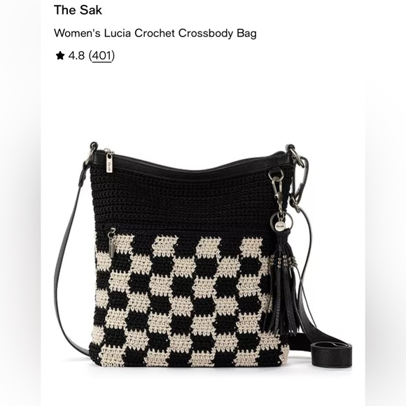 The Sal Lucia Crochet Crossbody Checker Print - Picture 1 of 3